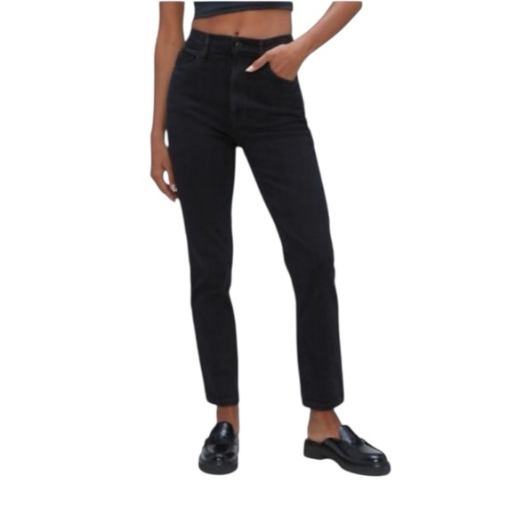 Everlane Womens The Original Cheeky Jeans Stretch Coal Black Size 27 #1864 - Picture 1 of 10